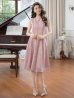 画像5: XS-Lサイズあり 【GINZA COUTURE/銀座クチュール】総レース/ パイピング/ ラインデザイン/ Aライン/ ひざ丈/ ノースリーブ/ ワンピース/ ミディアムドレス/ キャバドレス[OF2]