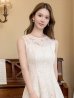 画像30: XS-Lサイズあり 【GINZA COUTURE/銀座クチュール】総レース/ パイピング/ ラインデザイン/ Aライン/ ひざ丈/ ノースリーブ/ ワンピース/ ミディアムドレス/ キャバドレス[OF2]