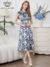 ベージュxグレー　モデル：Aoli　身長：162cm 着用サイズ：7号(Sサイズ)