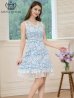 ブルーxホワイト モデル：Aoli　身長：162cm 着用サイズ：7号(Sサイズ)