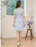 ブルーxホワイト モデル：Aoli　身長：162cm 着用サイズ：7号(Sサイズ)