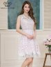 ピンクxホワイト モデル：Aoli　身長：162cm 着用サイズ：7号(Sサイズ)