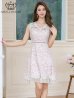 ピンクxホワイト モデル：Aoli　身長：162cm 着用サイズ：7号(Sサイズ)