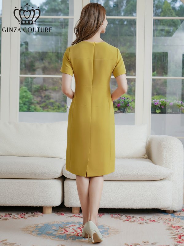 イエロー モデル:Aoli 身長:162cm 着用サイズ:7号(Sサイズ)