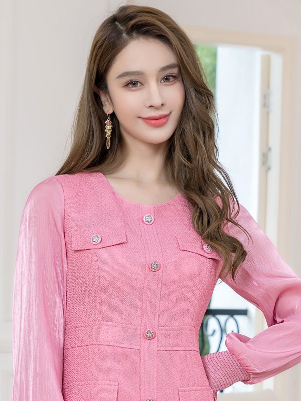 ピンク モデル:Aoli 身長:162cm 着用サイズ:7号(Sサイズ)