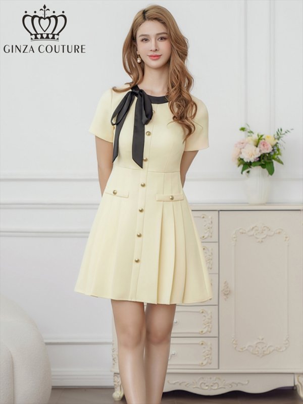 イエロー モデル：Aoli　身長：162cm 着用サイズ：7号(Sサイズ)