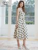 ベージュ　モデル：Aoli　身長：162cm　着用サイズ：7号(Sサイズ)