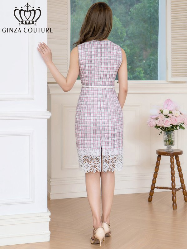 ホワイトxピンク モデル：Aoli　身長：162cm 着用サイズ：7号(Sサイズ)