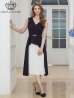 ブラックxホワイト モデル：Aoli　身長：162cm 着用サイズ：7号(Sサイズ)