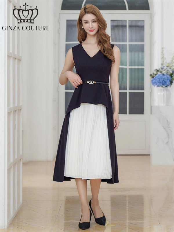 ブラックxホワイト モデル：Aoli　身長：162cm 着用サイズ：7号(Sサイズ)