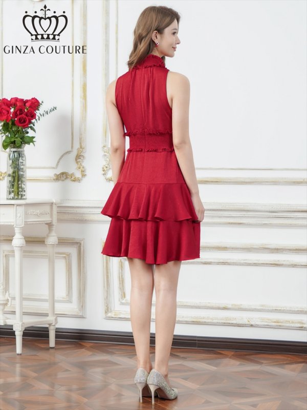 レッド　モデル：Aoli　身長：162cm　着用サイズ：7号(Sサイズ)