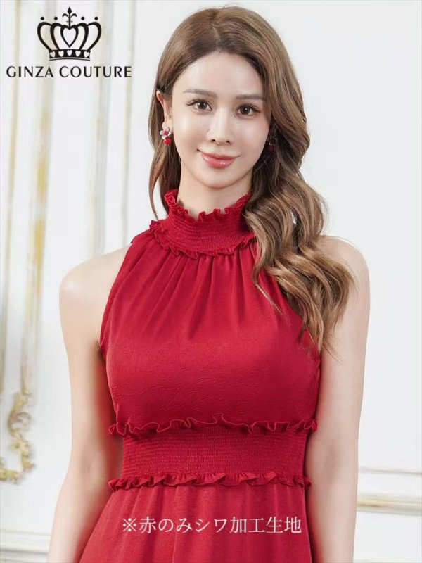 レッド　モデル：Aoli　身長：162cm　着用サイズ：7号(Sサイズ)