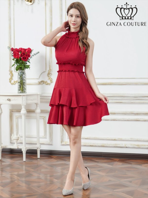 レッド　モデル：Aoli　身長：162cm　着用サイズ：7号(Sサイズ)