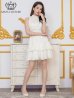ホワイト　モデル：Didi　身長：166cm　着用サイズ：7号(Sサイズ)