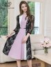 パープルxブラック モデル：Aoli　身長：162cm 着用サイズ：7号(Sサイズ)