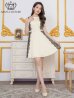 アイボリーxブラック モデル：Didi　身長：166cm　着用サイズ：7号(Sサイズ)着用