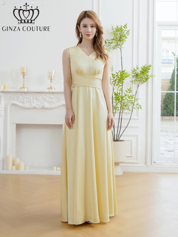 イエロー モデル：Aoli　身長：162cm 着用サイズ：7号(Sサイズ)