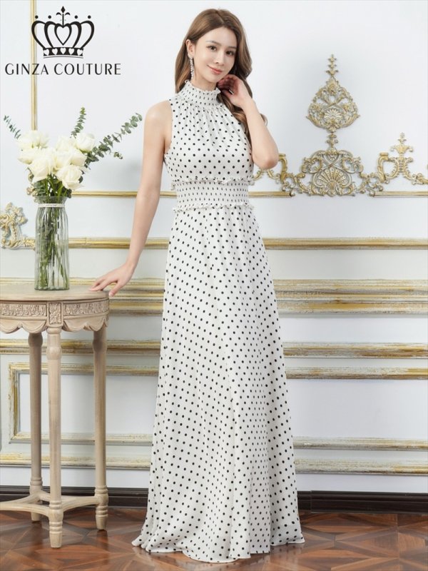 ホワイト×ブラック モデル：Aoli　身長：162cm 着用サイズ：7号(Sサイズ)