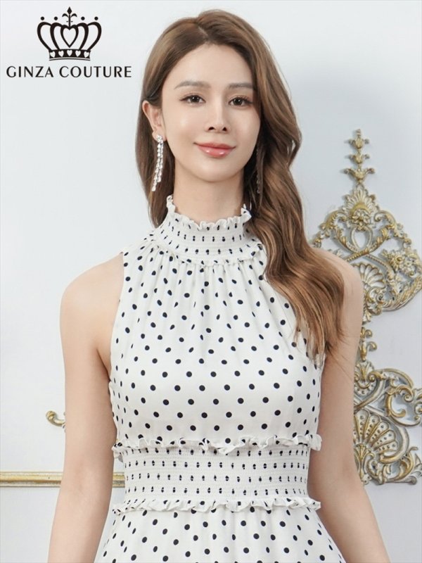 ホワイト×ブラック モデル：Aoli　身長：162cm 着用サイズ：7号(Sサイズ)