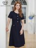 ネイビー　モデル：Aoli　身長：162cm　着用サイズ：7号(Sサイズ)