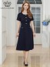ネイビー　モデル：Aoli　身長：162cm　着用サイズ：7号(Sサイズ)