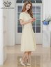 イエロー　モデル：Aoli　身長：162cm　着用サイズ：7号(Sサイズ)