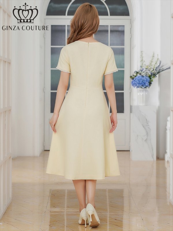 イエロー　モデル：Aoli　身長：162cm　着用サイズ：7号(Sサイズ)