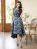 画像19: XS-Lサイズあり 【GINZA COUTURE/銀座クチュール】フラワー刺繍/ ボートネック/ ノースリーブ/ Aライン/ テールカット/ ミモレ丈/ ワンピース/ ミディアムドレス/ キャバドレス[OF2]