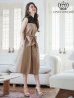 ブラック×ベージュ モデル:Aoli 身長:162cm 着用サイズ:7号(Sサイズ)