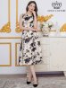 ホワイトxブラック モデル：Didi　身長：166cm　着用サイズ：7号(Sサイズ)着用