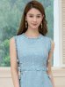 ブルー モデル：Aoli　身長：162cm　着用サイズ：7号(Sサイズ)着用