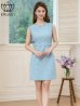 ブルー モデル：Aoli　身長：162cm　着用サイズ：7号(Sサイズ)着用