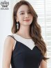 ホワイトxブラック  モデル：Aoli　身長：162cm 着用サイズ：7号(Sサイズ)