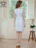 ブルーxホワイトモデル：Aoli　身長：162cm　着用サイズ：7号(Sサイズ)着用