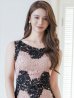 ブラック×ピンク モデル:Aoli 身長:162cm 着用サイズ:7号(Sサイズ)