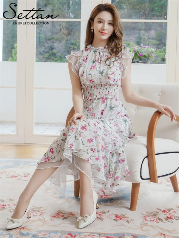 パープルxグリーン　モデル：Aoli　身長：162cm　着用サイズ：7号(Sサイズ)