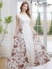 ホワイトxブラウン　モデル：Aoli　身長：162cm　着用サイズ：7号(Sサイズ)