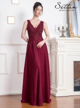 XS-Lサイズあり【SETTAN/セッタン】ワンカラー/ レース/ スパンコール/ ノースリーブ/ Aライン/ フレア/ ロングドレス / キャバドレス long[OF2]