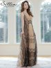 ベージュxブラック　モデル：Aoli　身長：162cm　着用サイズ：7号(Sサイズ)