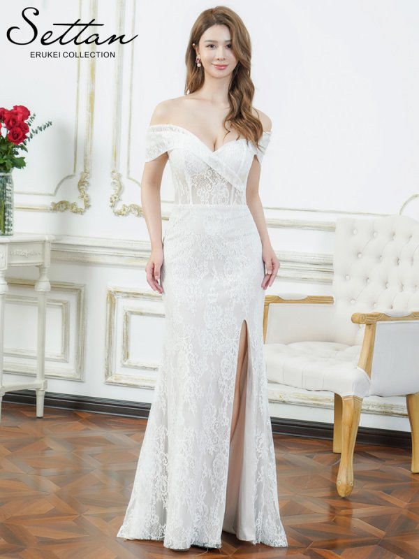 ホワイト モデル：Aoli　身長：162cm 着用サイズ：7号(Sサイズ)