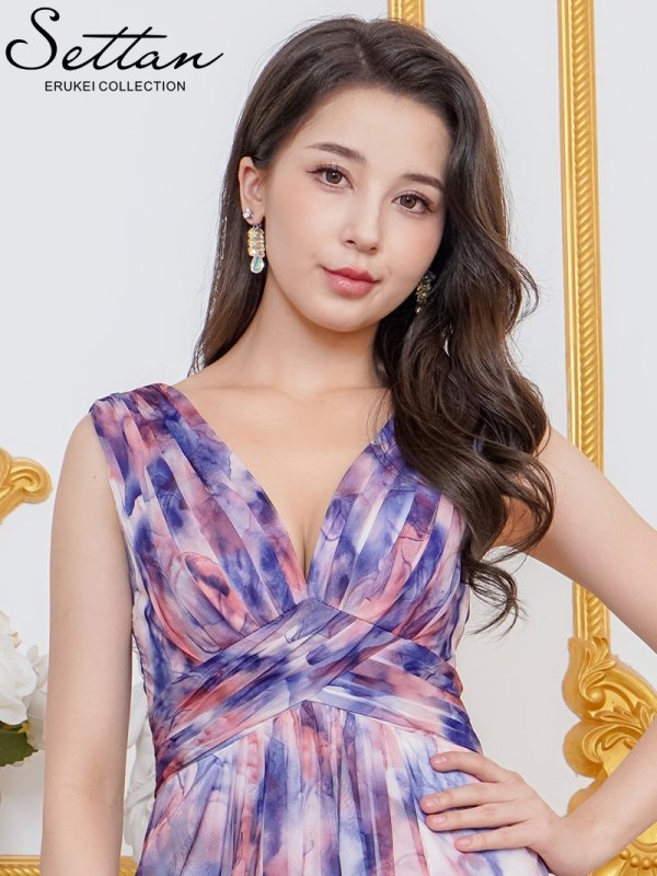 ブルー　モデル：Didi　身長：166cm　着用サイズ：7号(Sサイズ)