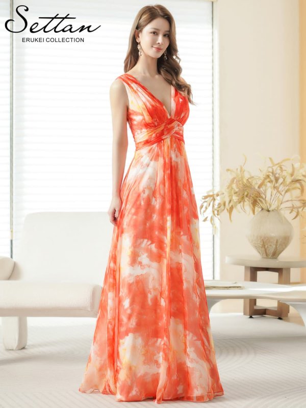 オレンジ　モデル：Aoli　身長：162cm　着用サイズ：7号(Sサイズ)