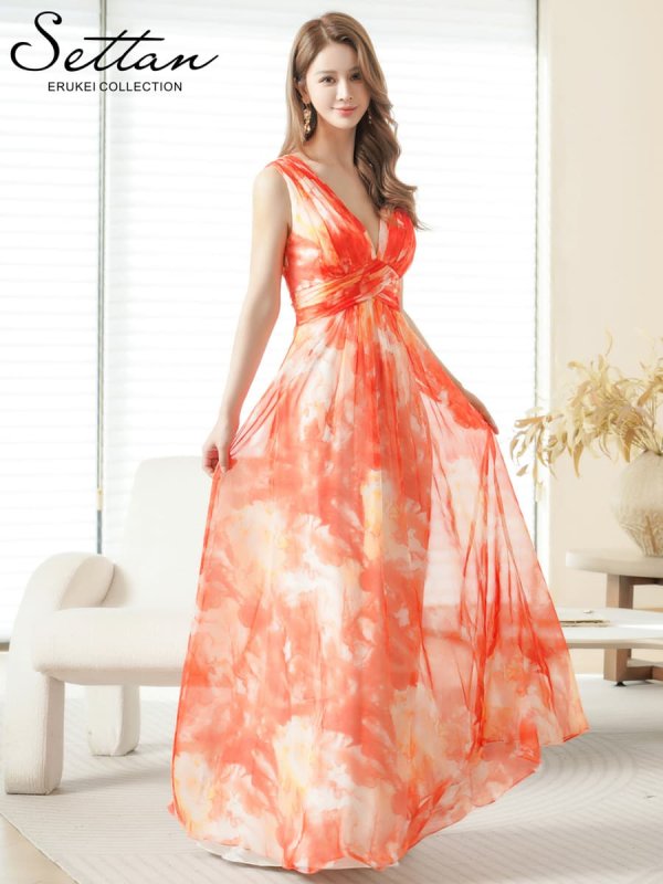 オレンジ　モデル：Aoli　身長：162cm　着用サイズ：7号(Sサイズ)