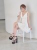 ホワイト　モデル：れみれみ　身長：163cm　着用サイズ：7号(Sサイズ)