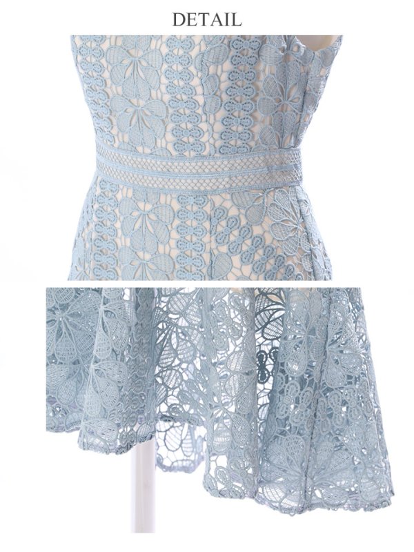 画像6: 【ERUKEI エルケイ】マーメイド/ ミディアム/ ワンピース/ ミモレ丈/ ケミカルレース/ ノースリーブ/ タイト/ キャバドレス[OF2]