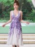 パープル　モデル：ゆめ　身長：160cm 着用サイズ：7号(Sサイズ)