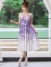 パープル　モデル：ゆめ　身長：160cm 着用サイズ：7号(Sサイズ)