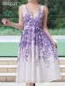 パープル　モデル：ゆめ　身長：160cm 着用サイズ：7号(Sサイズ)