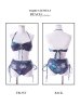 画像15: SALE！【ビキニ】【水着】ペプラムフリルモーヴパープルフラワービキニ [YMT]