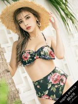 SALE！【ビキニ】【水着】フラワーホルターハイウエストビキニ[YMT]
